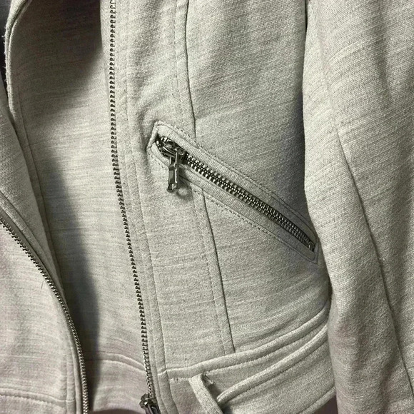 Trafaluc by Zara grey moto jacket with silver detail size XS - Picture 5 of 12